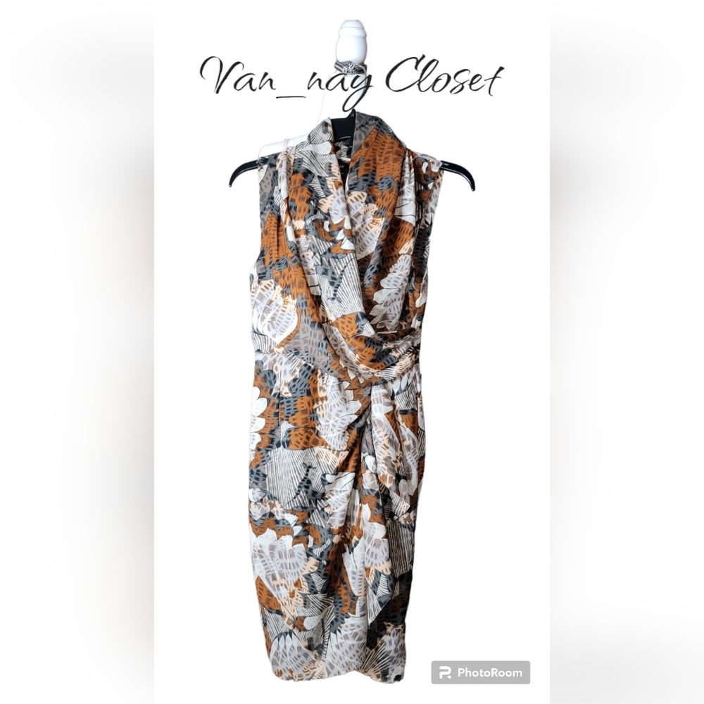 H&M brown beige earth tone dress